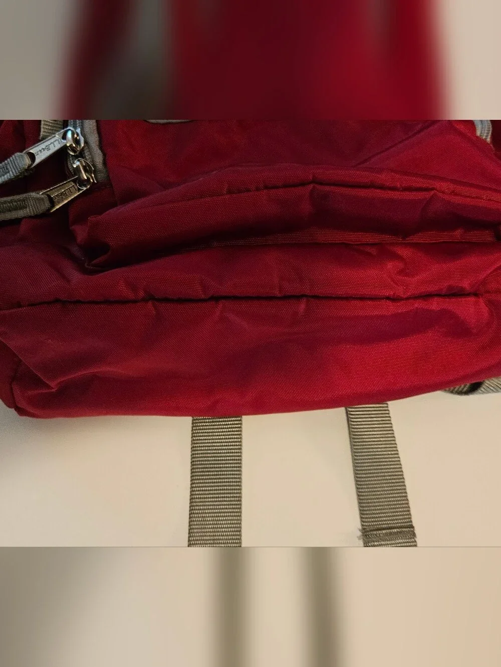 Kindergarten Set- L.L. Bean Red Backpack with Blue Outdoor Patterned Lunch Tote